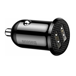 Автомобильное зарядное устройство Baseus CCALLP-01 Grain Pro Car Charger 2 USB 4.8A Black- фото2