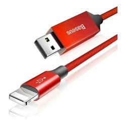 Кабель USB Lightning 1.2M 2A Yiven Cable Baseus красный CALYW-09- фото3