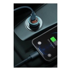 Автомобильное зарядное устройство Baseus TZCCJD-A0G Golden Contactor Pro Car Charger 2 USB 40W (кабель USB-Type-C 5A) Dark Gray- фото4