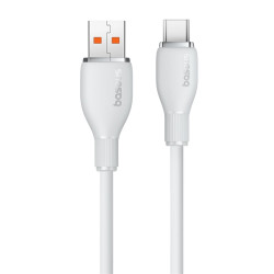 Кабель Baseus P10355703221-01 Pudding Series Fast Charging  Cable USB to Type-C 100W 2m Stellar White- фото
