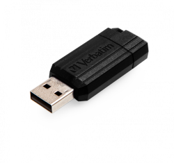 USB Flash Verbatim PinStripe 128GB черный (49071)- фото