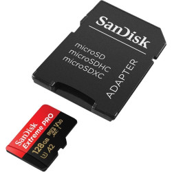 Карта памяти SanDisk Extreme PRO microSDXC 128GB с адаптером (SDSQXCD-128G-GN6MA)- фото2