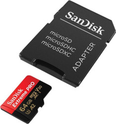 Карта памяти SanDisk Extreme Pro microSDXC UHS I 64GB + SD адаптер (SDSQXCU-064G-GN6MA)- фото2