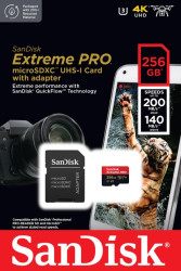 Карта памяти SanDisk Extreme Pro microSDXC 256GB + SD адаптер (SDSQXCD-256G-GN6MA)- фото4
