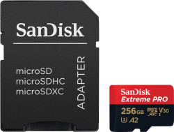 Карта памяти SanDisk Extreme Pro microSDXC 256GB + SD адаптер (SDSQXCD-256G-GN6MA)- фото
