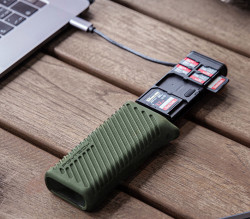 Картридер PGYTECH CreateMate High-speed Card Reader Case, SD / microSD, зеленый - фото4