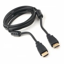 Кабель HDMI Cablexpert CCF2-HDMI4-6, 1,8м, v2.0, 19M/19M, черный, позол.разъемы, экран, 2 ферр кольца- фото