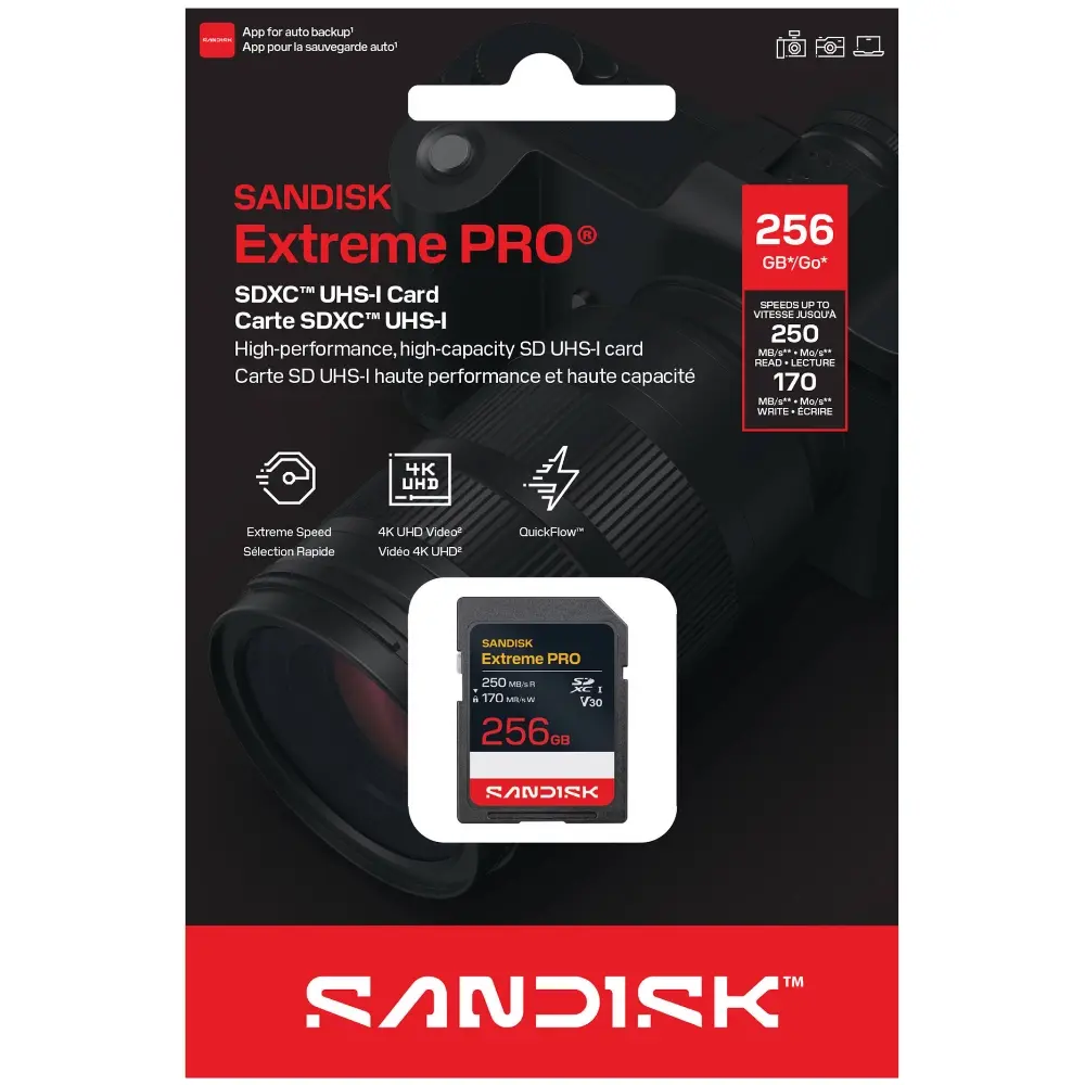 Карта памяти SanDisk Extreme PRO 256GB