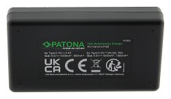 Зарядное устройство PATONA для двух батарей Canon LP-E6, включая кабель USB-C- фото5