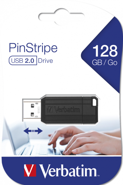 USB Flash Verbatim PinStripe 128GB черный (49071) фото-5