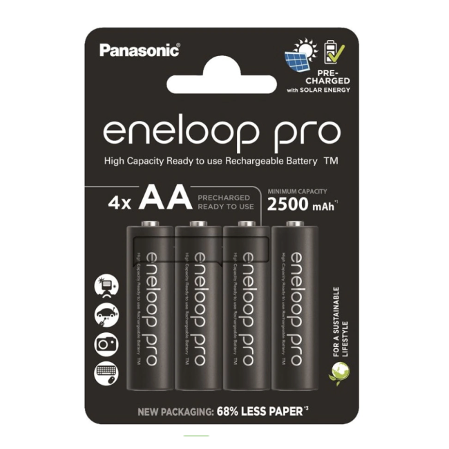 Аккумулятор PANASONIC Eneloop Pro AA 2500 4BP (BK-3HCDE/4CP)