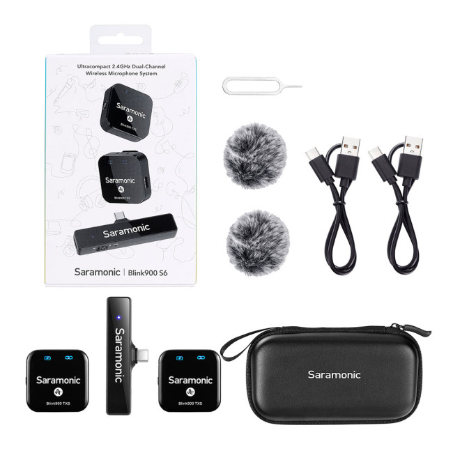 Радиосистема Saramonic Blink900 S6 (TX+TX+RXUC) приемник + 2 передатчика, разъем USB-C фото-10
