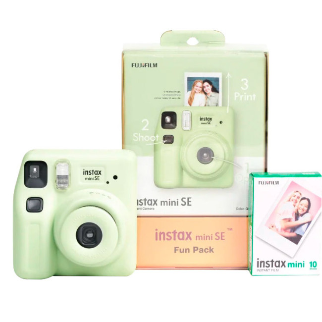 Фотоаппарат моментальной печати Fujifilm Instax MINI SE Fun Pack зеленый