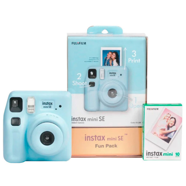 Фотоаппарат моментальной печати Fujifilm Instax MINI SE Fun Pack синий