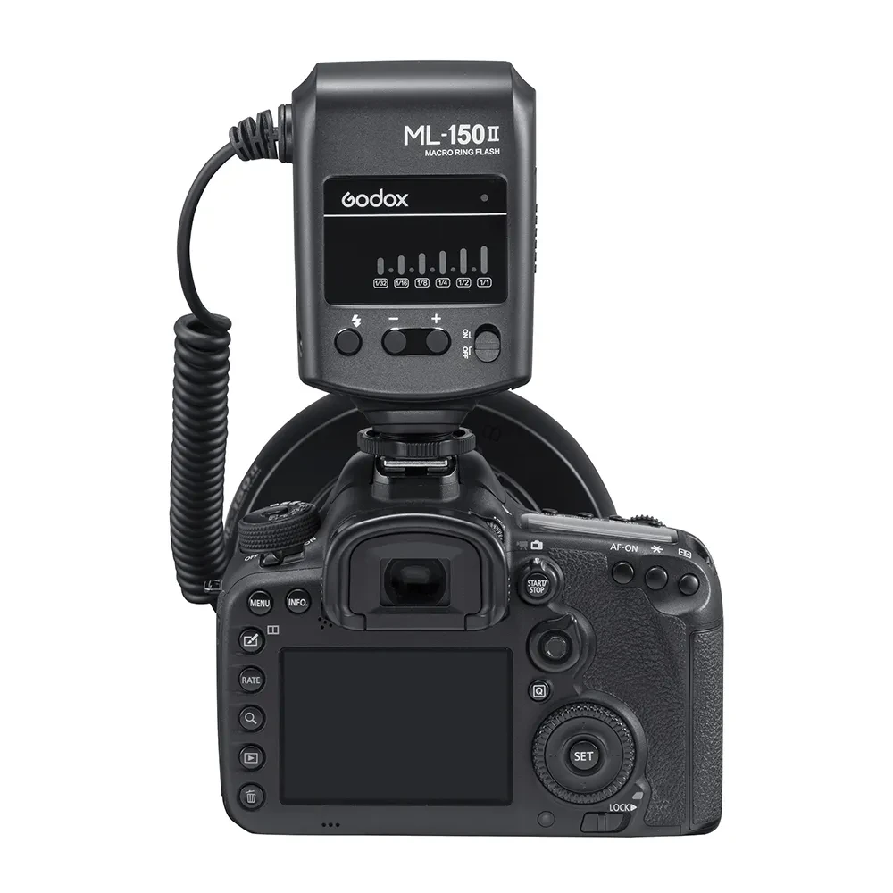 Вспышка для макросъемки Godox ML-150II кольцевая фото-7