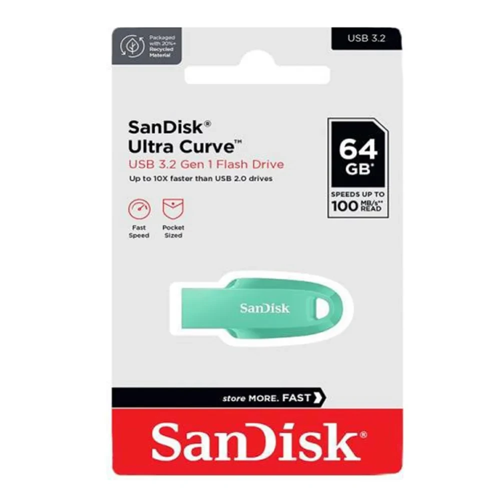 USB Flash SanDisk Ultra Curve 3.2 64GB (бирюзовый) фото-4