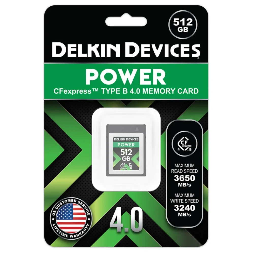 Карта памяти Delkin Devices Power CFexpress Type B 512GB 4.0, R/W 3650/3240 МБ/с фото-2