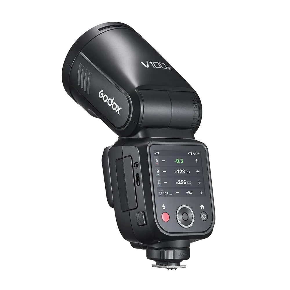 Вспышка накамерная Godox V100C TTL с круглой головкой для Canon фото-7