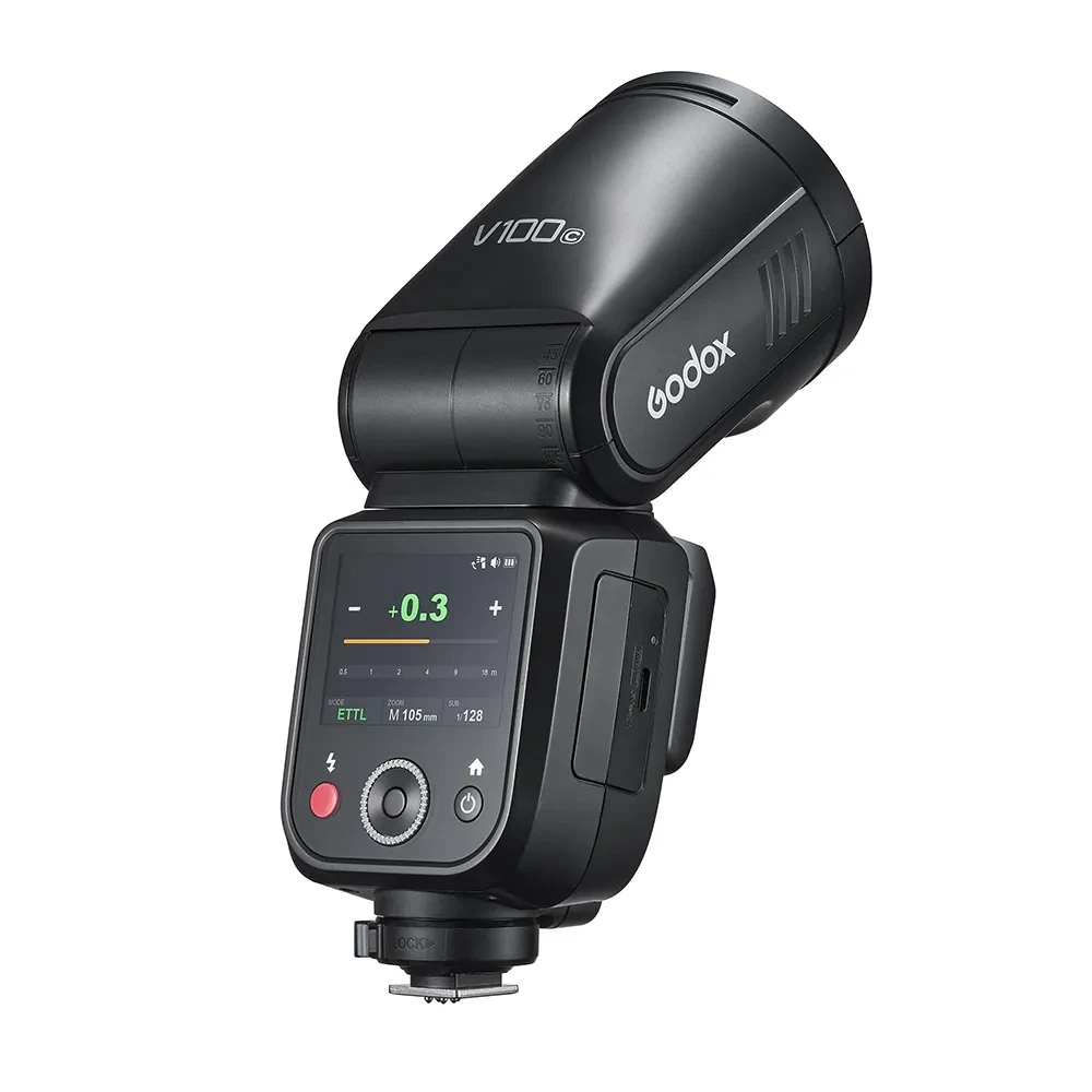 Вспышка накамерная Godox V100C TTL с круглой головкой для Canon фото-8