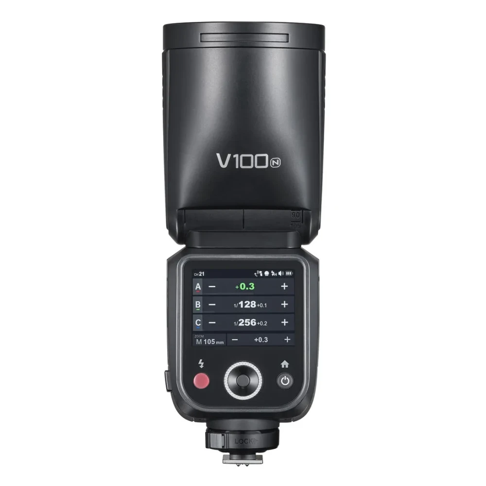 Вспышка накамерная Godox V100N TTL с круглой головкой для Nikon фото-6