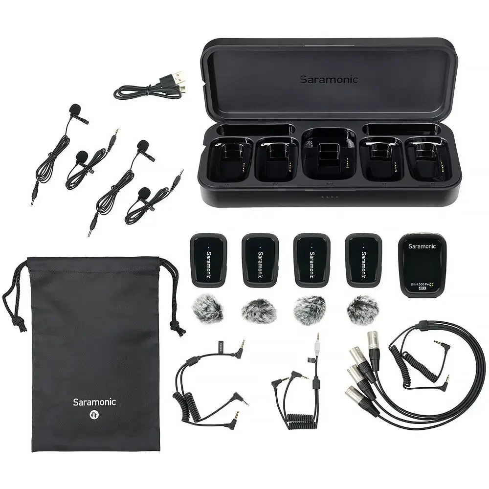 Радиосистема Saramonic Blink500 ProX B8 (4TX+RX) приемник + 4 передатчика, разъем 3,5 мм - фото1 Радиосистема Saramonic Blink500 ProX B8 (4TX+RX) приемник + 4 передатчика, разъем 3,5 мм - фото1