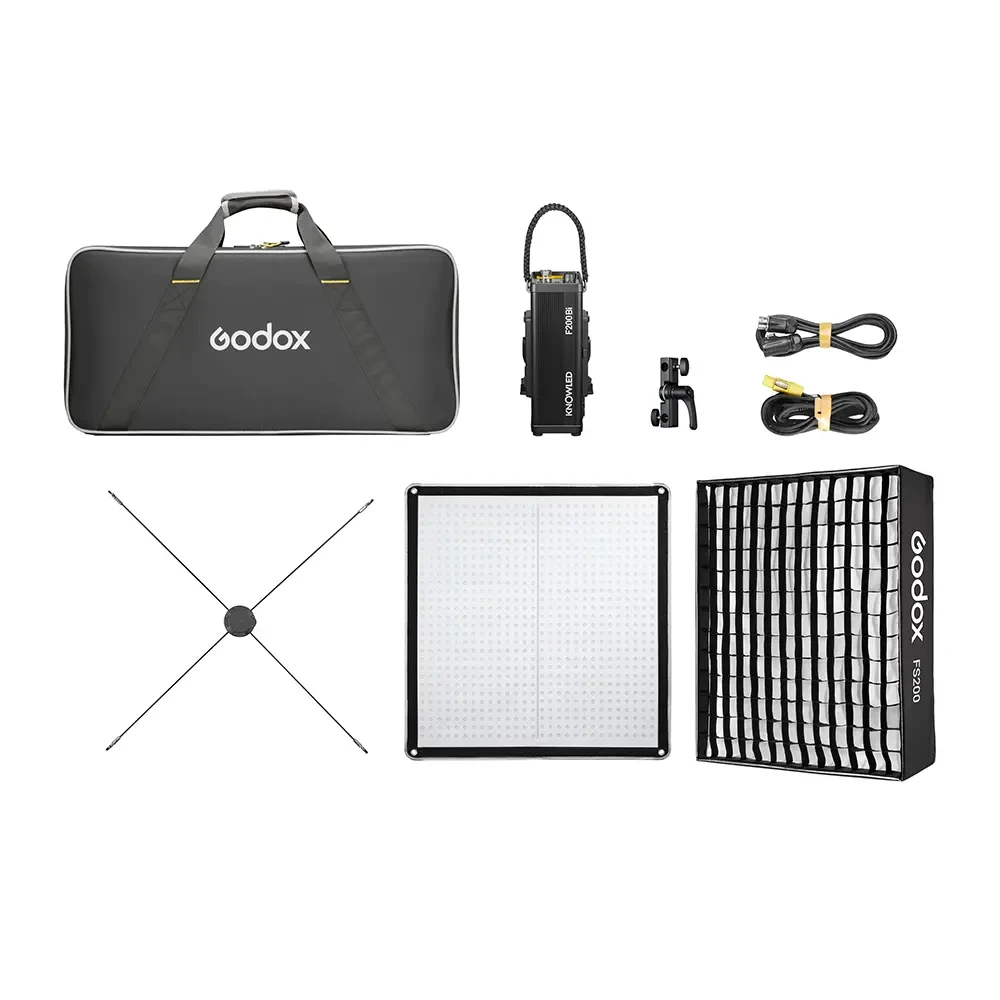 Осветитель светодиодный Godox Knowled F200Bi складной фото-7