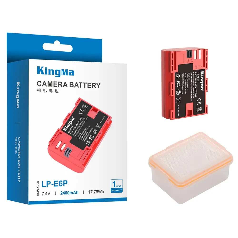 Аккумулятор Kingma LP-E6P, с защитным кейсом, 2400 мАч фото-6