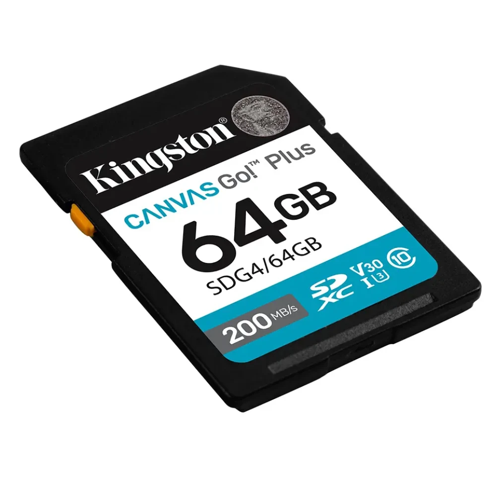 Карта памяти Kingston SDXC 64GB Canvas Go! Plus G4 Class 10 UHS-I U3 V30 (SDG4/64GB) фото-2