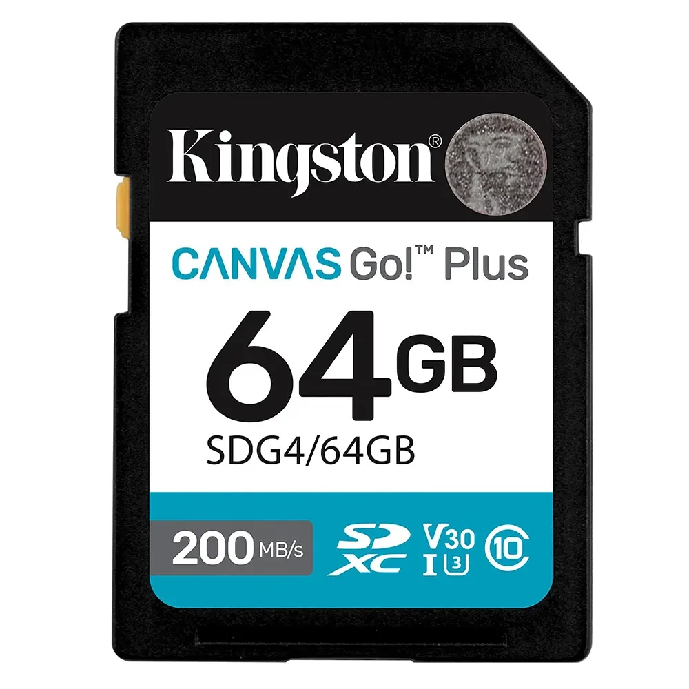 Карта памяти Kingston SDXC 64GB Canvas Go! Plus G4 Class 10 UHS-I U3 V30 (SDG4/64GB)