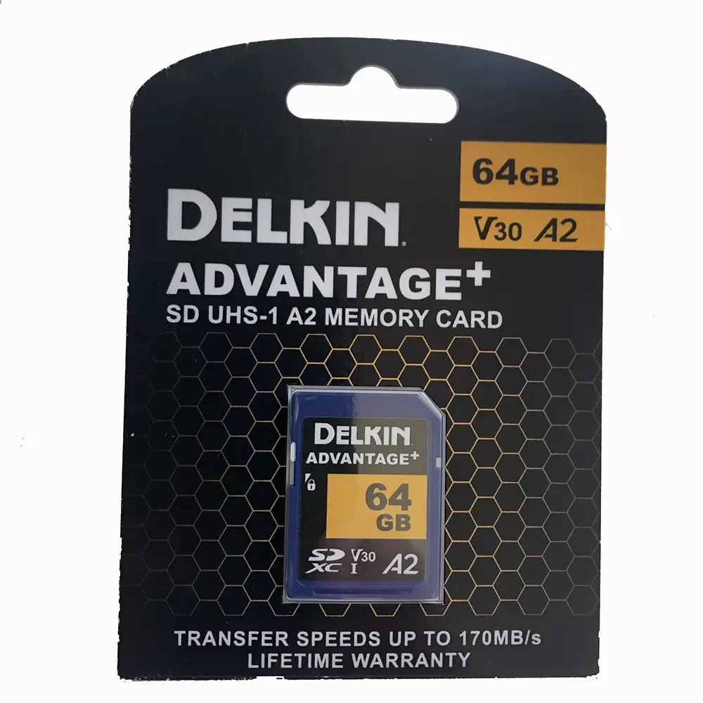 Карта памяти Delkin Devices Advantage SDXC 64GB UHS-I A2 V30 R170/W80MB/s - фото2 Карта памяти Delkin Devices Advantage SDXC 64GB UHS-I A2 V30 R170/W80MB/s - фото2