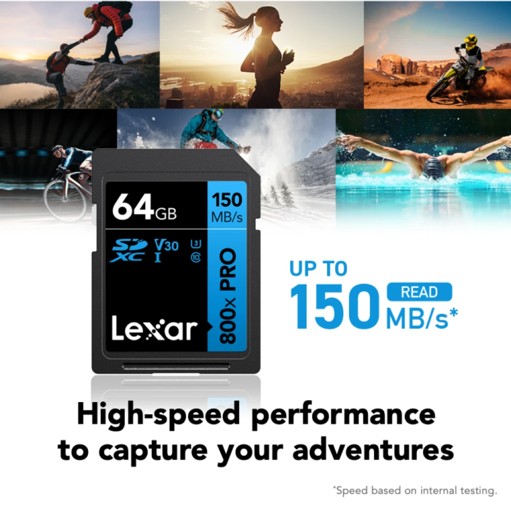 Карта памяти Lexar High-Performance 800x Blue PRO SDXC 64GB  фото-2