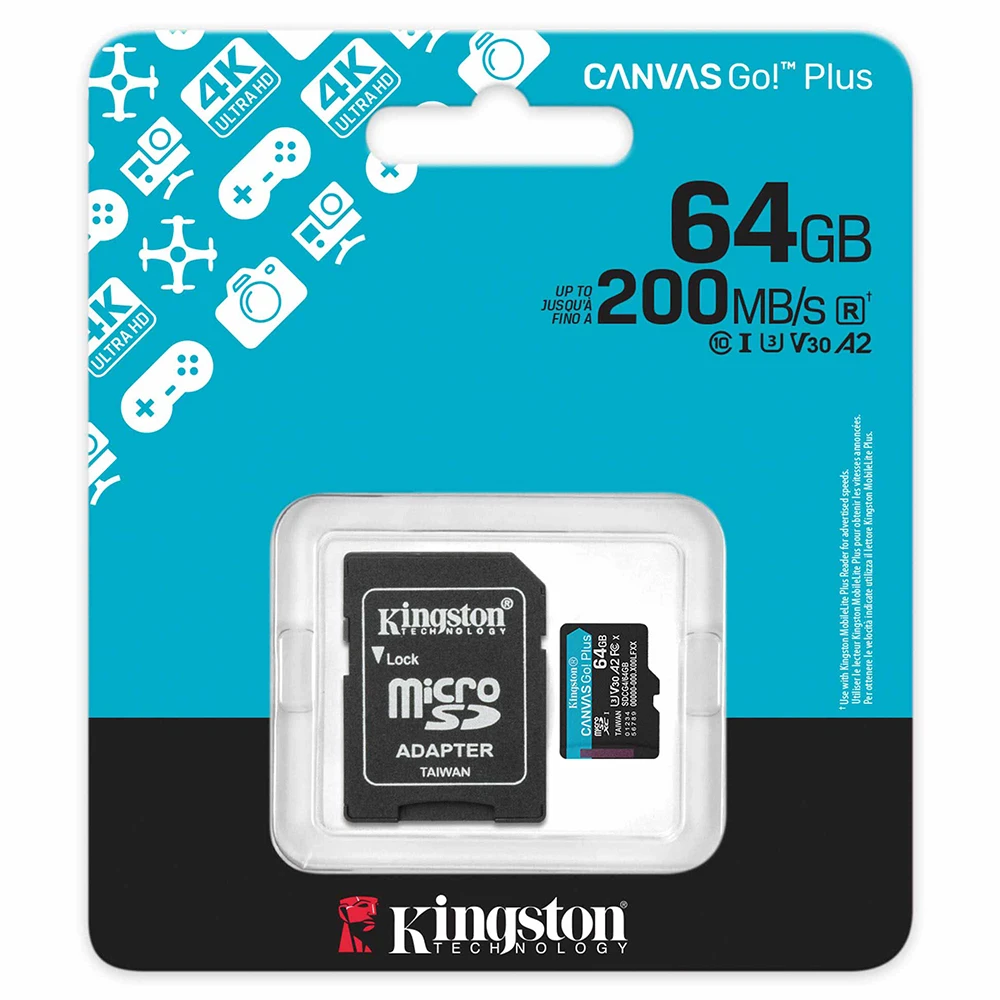 Карта памяти Kingston Canvas Go! microSDXC 128GB SDCG4/128GB (с адаптером) фото-3