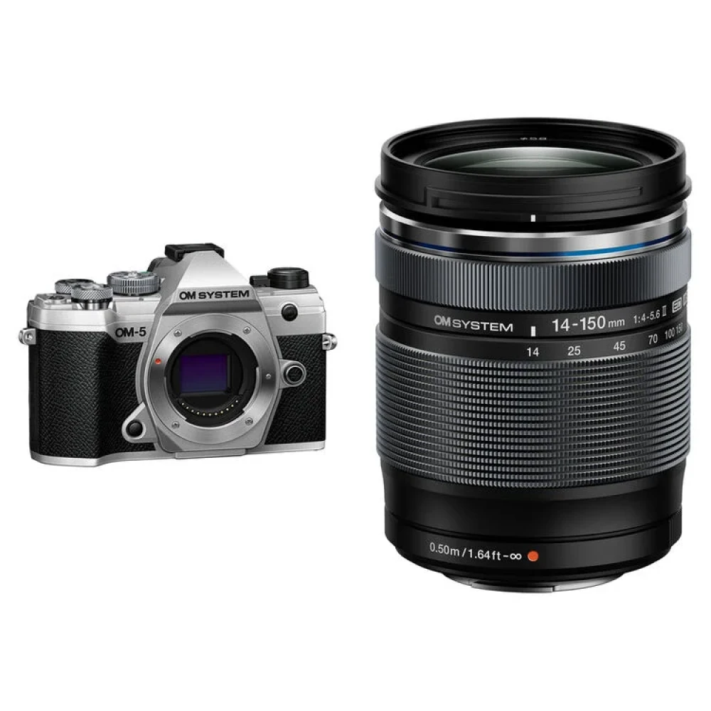 Фотоаппарат OM System OM-5 kit 14‐150mm F4‐5.6 II Silver - фото1