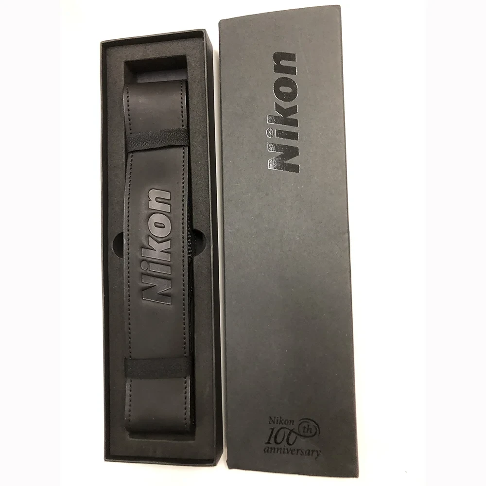 Ремень кожаный Nikon 100th Anniversary Premium Camera Strap BK, черный для фотоаппарата фото-4
