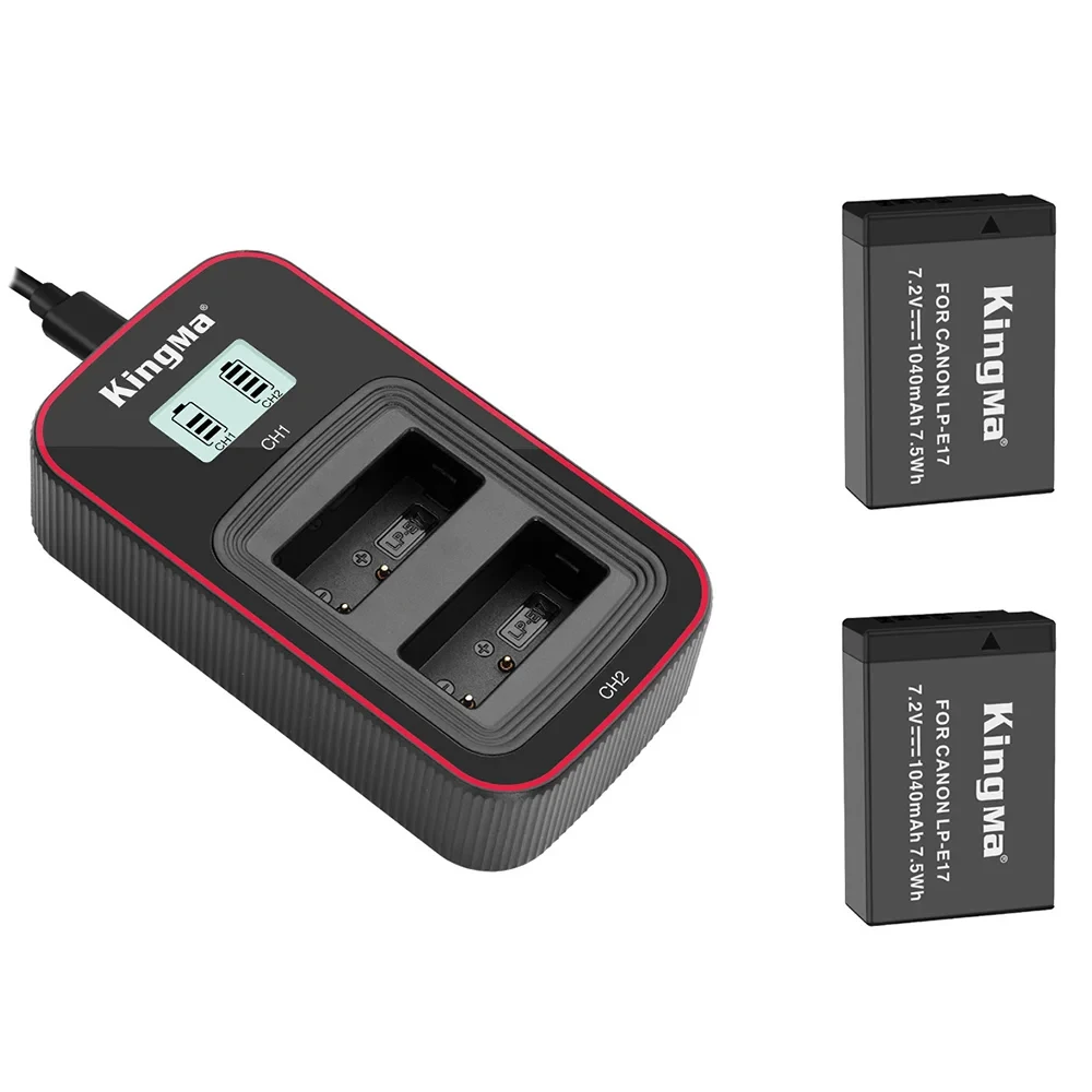 Зарядное устройство Kingma BM058 + 2 аккумулятора LP-E17 (1040mAh) - фото1 Зарядное устройство Kingma BM058 + 2 аккумулятора LP-E17 (1040mAh) - фото1