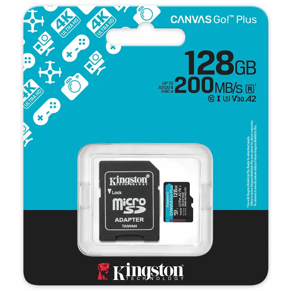 Карта памяти Kingston Canvas Go! microSDXC 128GB SDCG4/128GB (с адаптером) фото-3