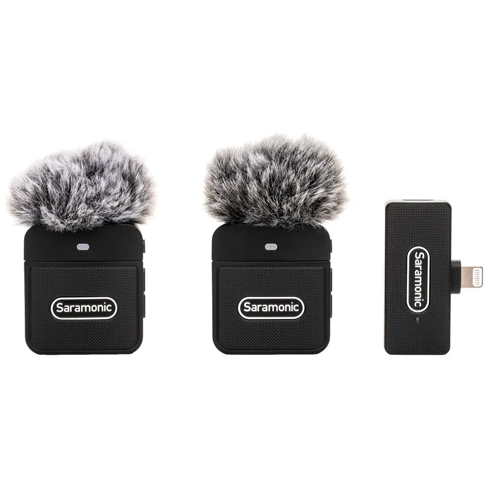 Радиосистема Saramonic Blink100 B4 (TX+TX+RXDI) 2,4Гц приемник + 2 передатчика, разъем Lightning (iPhone)