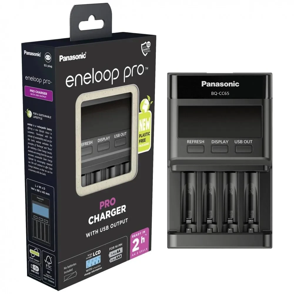 Зарядное устройство Panasonic Eneloop Professional Charger BQ-CC65E для AA/AAA фото-3