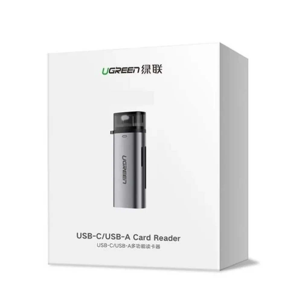 Картридер UGREEN CM184-50704; Type-C 3.1 to SD/Micro SD; алюминиевый корпус фото-8