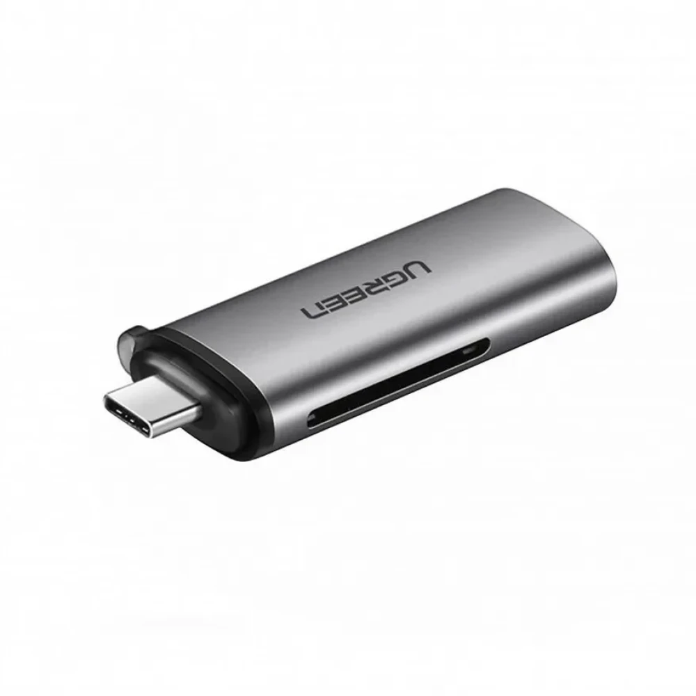 Картридер UGREEN CM184-50704; Type-C 3.1 to SD/Micro SD; алюминиевый корпус фото-2
