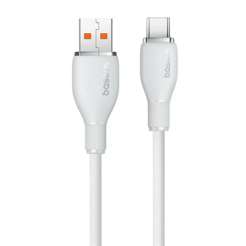 Кабель Baseus Pudding Series Fast Charging Cable USB Type-A to Type-C 100W 1.2m белый фото-2