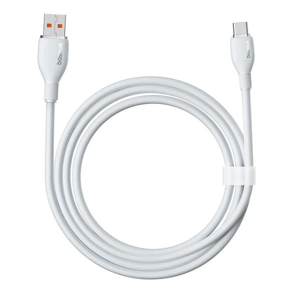 Кабель Baseus Pudding Series Fast Charging Cable USB Type-A to Type-C 100W 1.2m белый фото-5