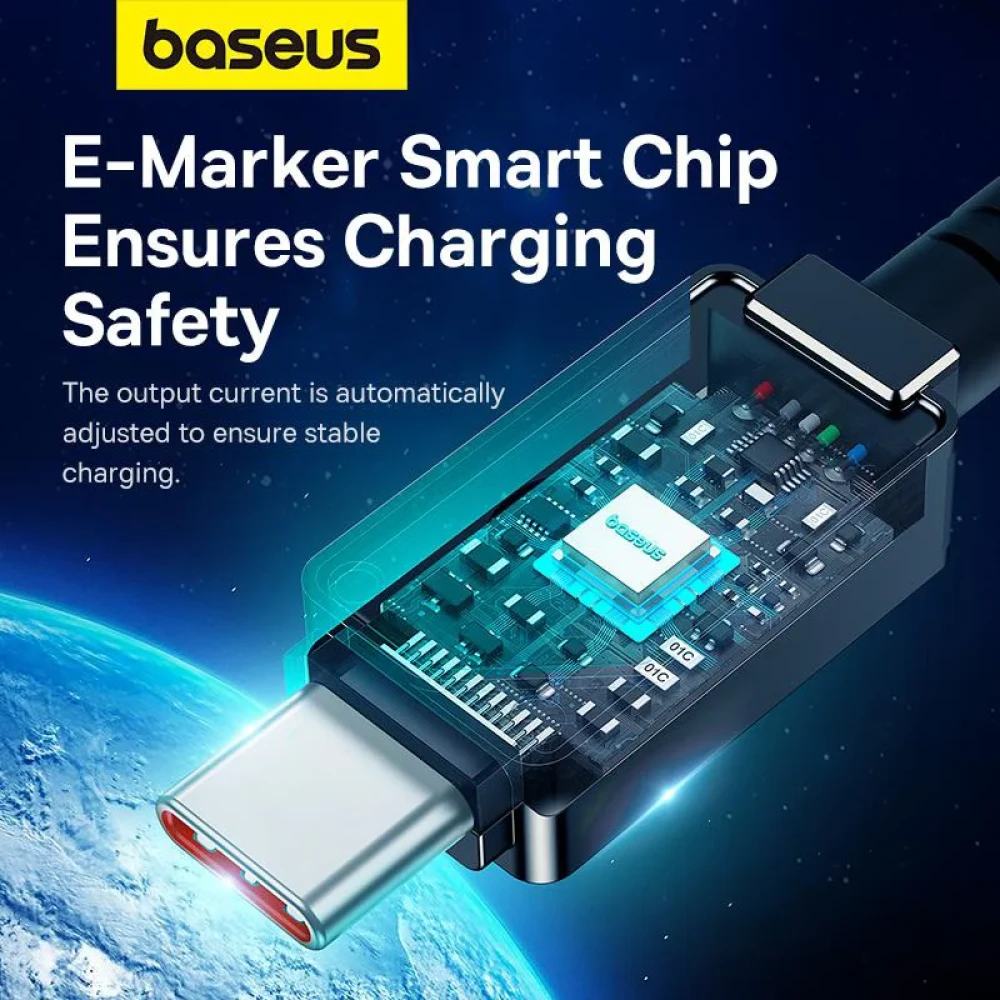 Кабель Baseus Unbreakable Series USB Type-C - USB Type-C (1 м, черный) фото-7