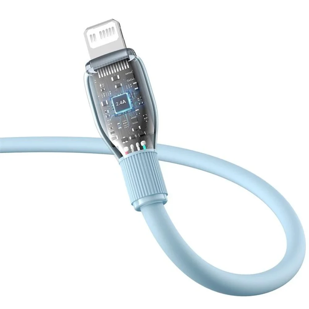 Кабель Baseus Pudding Series USB Type-C - Lightning 20W (2 м, голубой)  фото-5