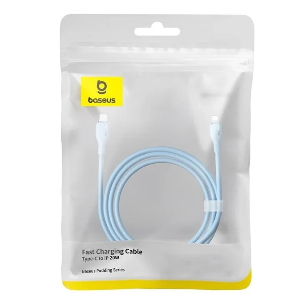 Кабель Baseus Pudding Series USB Type-C - Lightning 20W (2 м, голубой)  фото-9