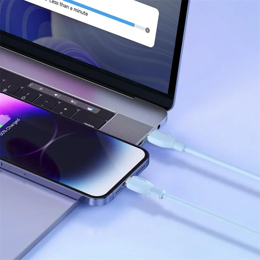 Кабель Baseus Pudding Series USB Type-C - Lightning 20W (2 м, голубой)  фото-6