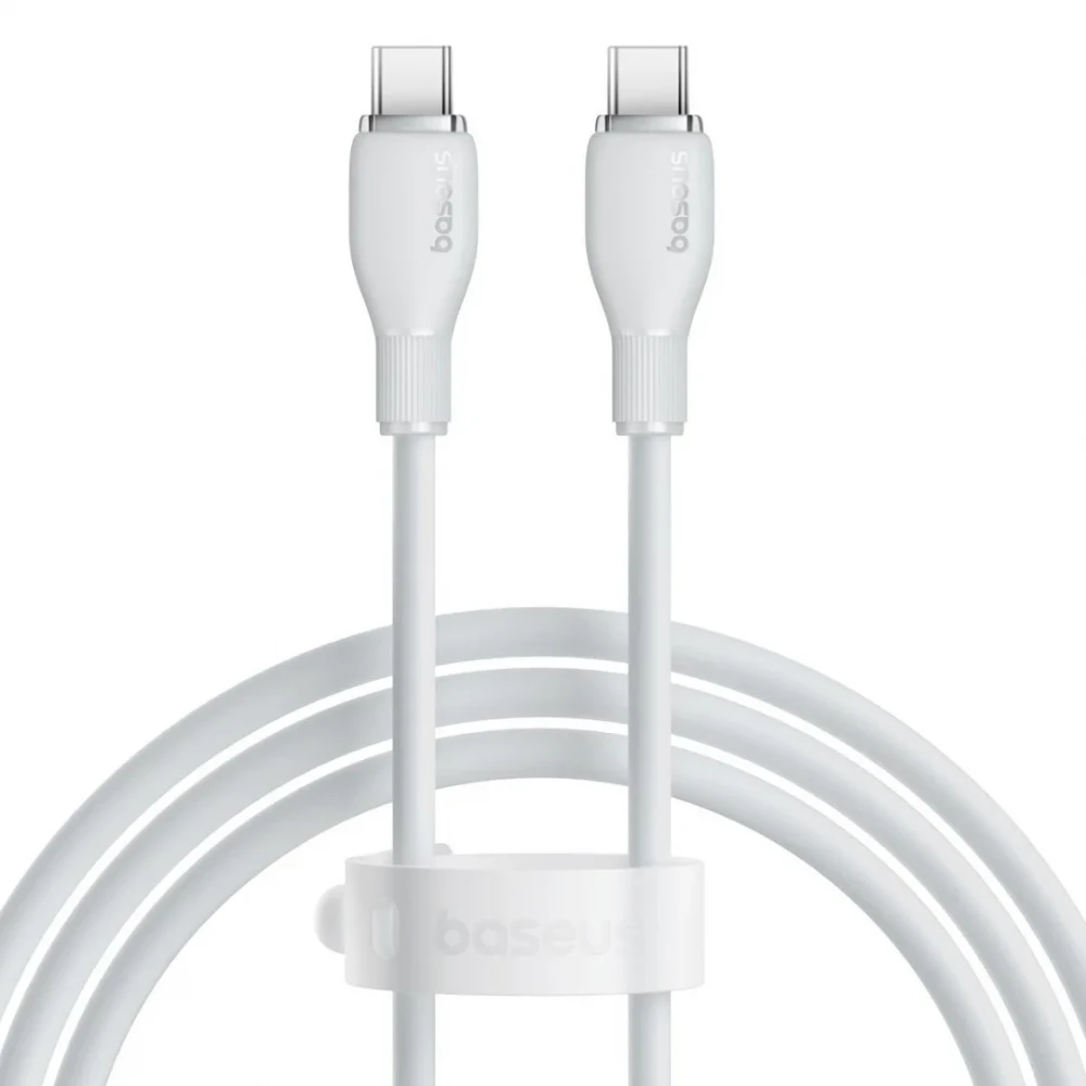 Кабель Baseus Pudding Series Fast Charging Cable 100W USB Type-C - USB Type-C (2 м, белый)