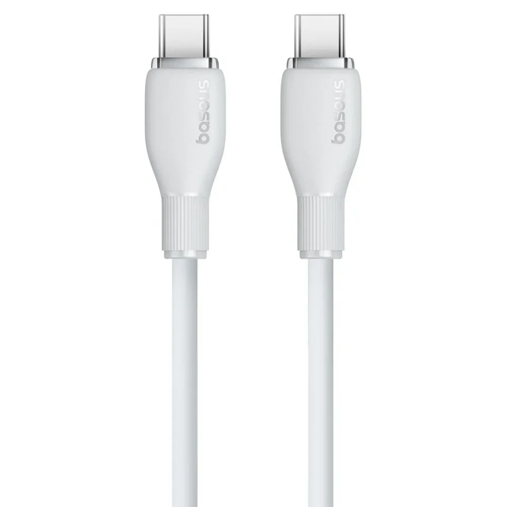 Кабель Baseus Pudding Series Fast Charging Cable 100W USB Type-C - USB Type-C (2 м, белый) фото-3