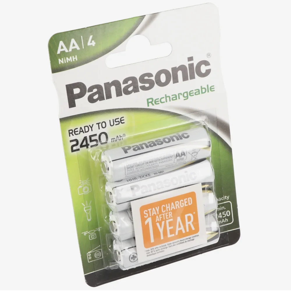 Аккумулятор Panasonic AA 2450mAh BL4 (HHR-3XXE/4В) фото-2