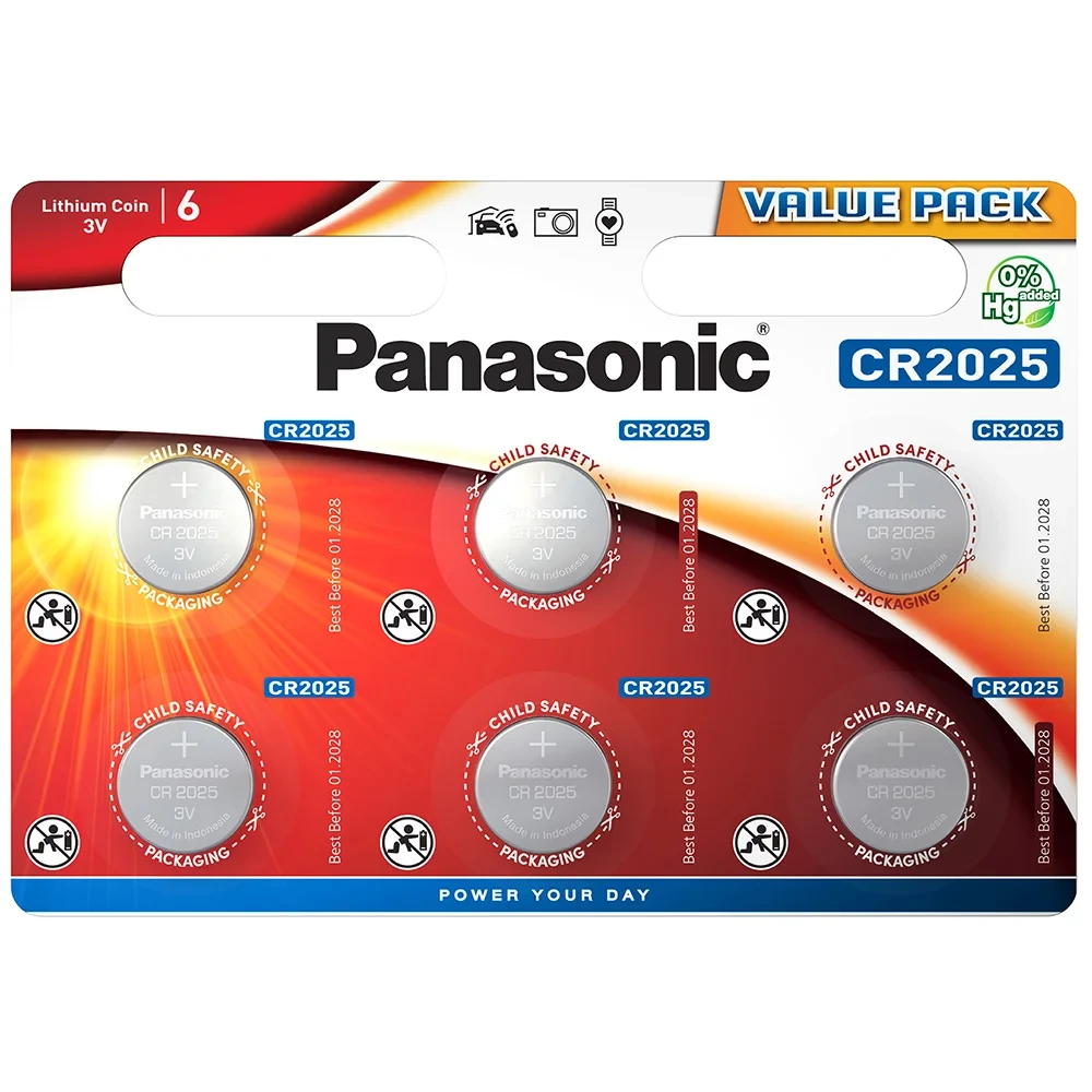 Батарейка Panasonic Lithium CR2025 BL6 (CR-2025EL/6BW)